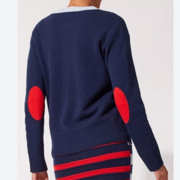 NWT Solid & Striped Kate Cardigan in Midnight Multi - Wool/Cashmere - Picture 2 of 6